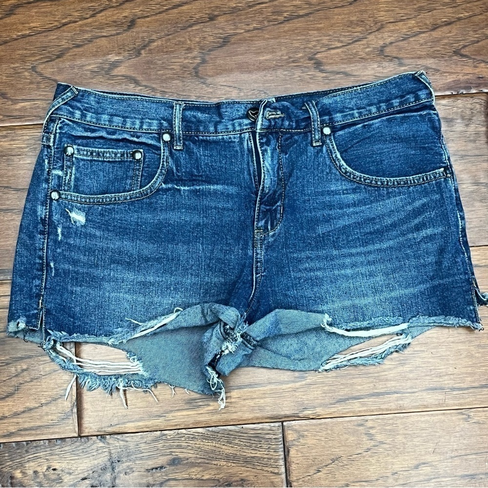 Free people cotton denim short shorts